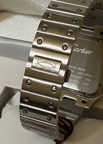 Cartier Klasik Erkek Beyaz Kol Saati - Görsel 5