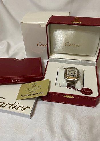 Cartier Klasik Erkek Beyaz Kol Saati - Görsel 8
