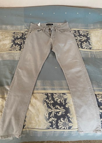 Gri Regular Fit Denim Erkek Pantolon