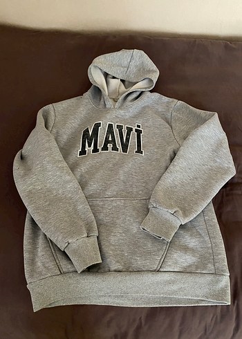 Gri Kapüşonlu Sweatshirt