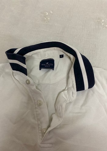 Düğmeli Beyaz Erkek Polo Tişört - Görsel 2