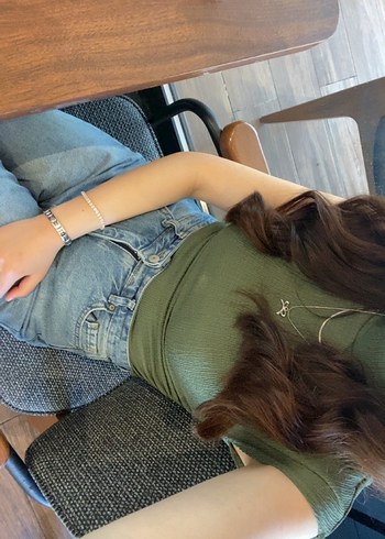 s Beden haki Renk Kadın Haki Kolsuz Pilili Balıkçı Yaka Bluz