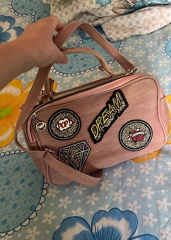 Miu Miu Pembe Payetli Nakışlı Bohem Kadın Çantası