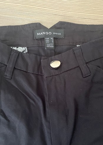 36 Beden siyah Renk Siyah Kadın Kumaş Pantolon Midi Boy