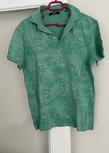 U.S Polo Assn. Yeşil Desenli Kısa Kollu Polo Tişört