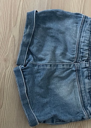 Kız Çocuk Füme Kot Şort - Görsel 3