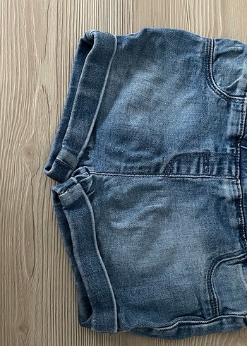 Kız Çocuk Füme Kot Şort - Görsel 2