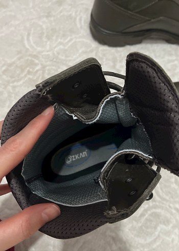 askeri haki Deri Erkek Botları Tokalı - Görsel 5