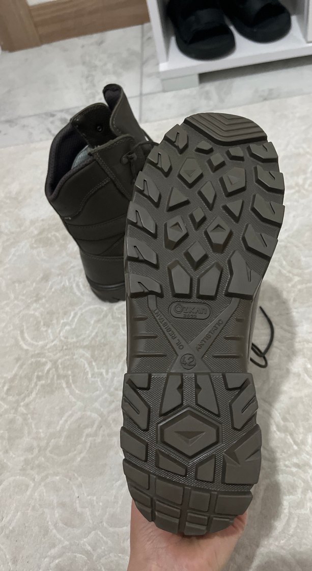 askeri haki Deri Erkek Botları Tokalı - Görsel 4