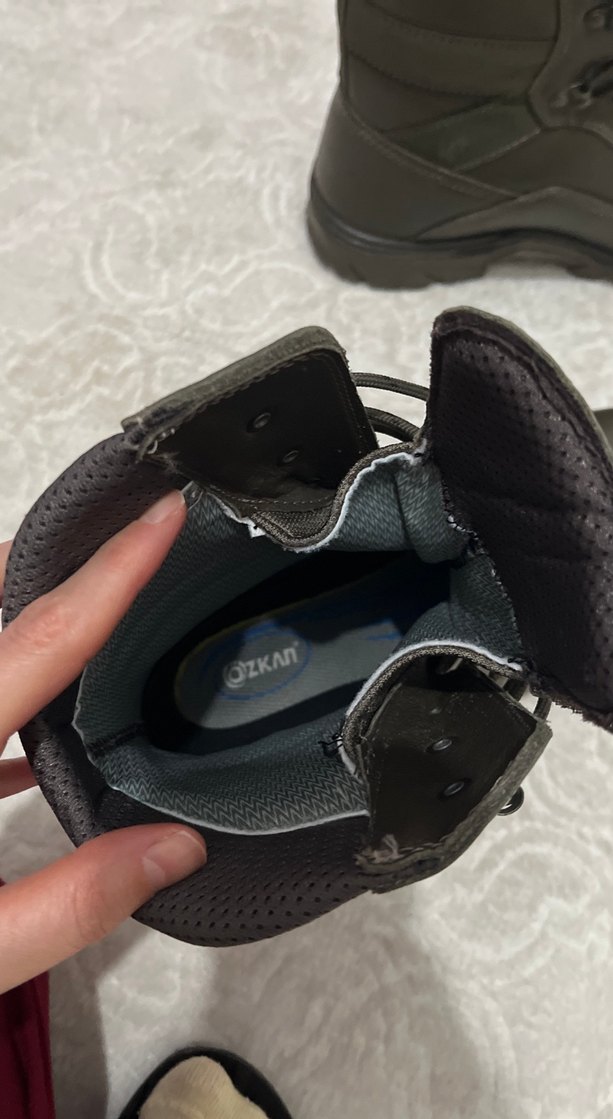 askeri haki Deri Erkek Botları Tokalı - Görsel 5