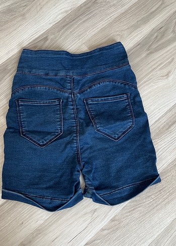 Düğmeli Kısa Kadın Mavi Denim Şort - Görsel 4