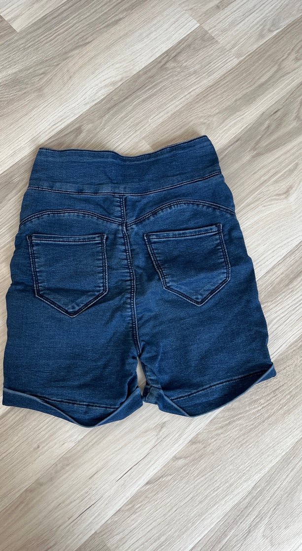Düğmeli Kısa Kadın Mavi Denim Şort - Görsel 4