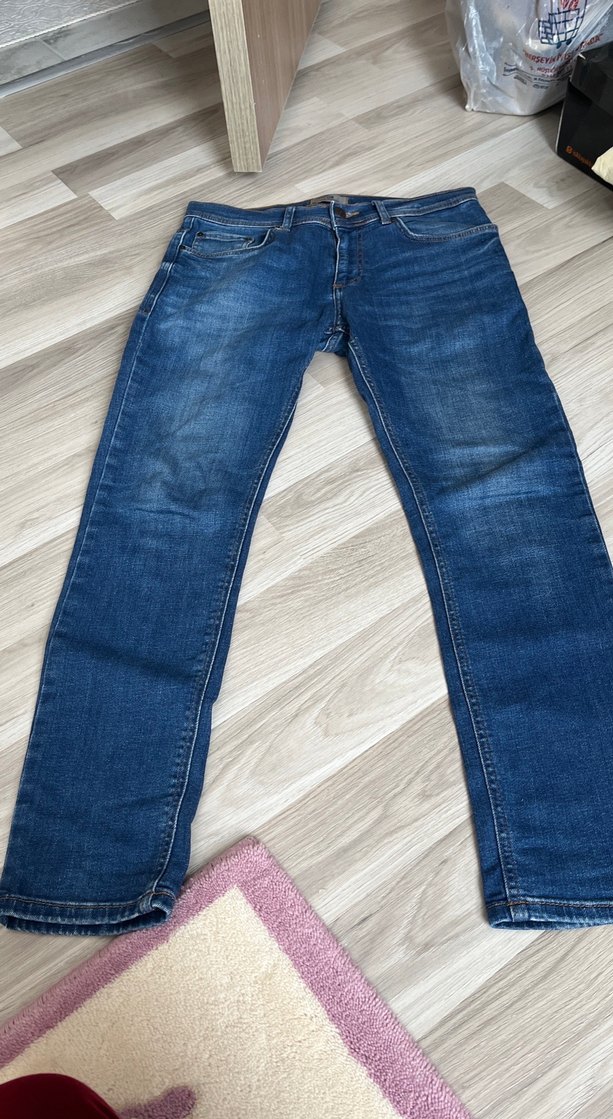 Erkek Mavi Denim Regular Fit Kot Pantolon - Görsel 2