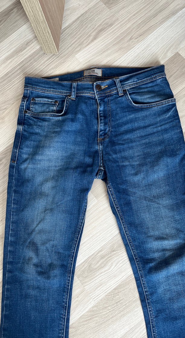 Erkek Mavi Denim Regular Fit Kot Pantolon - Görsel 3