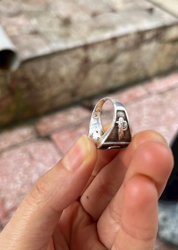 Gri Vintage Rock Punk Erkek Yüzük - Görsel 4