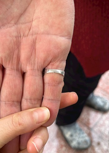 Gri Vintage Rock Punk Erkek Yüzük - Görsel 3