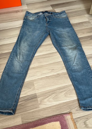 Mavi erkek Denim Jean - Görsel 3