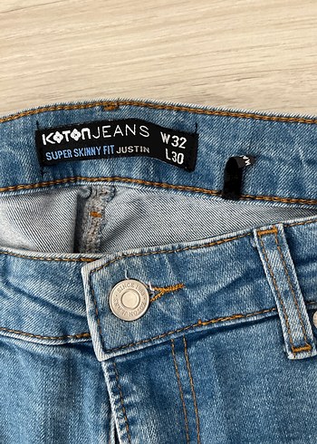 Mavi erkek Denim Jean - Görsel 6