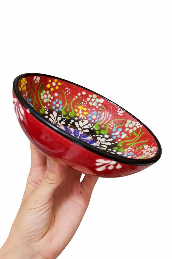 El Yapımı Renkli Seramik Kase - Görsel 2