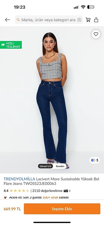 Trendyol milla etiketli jean