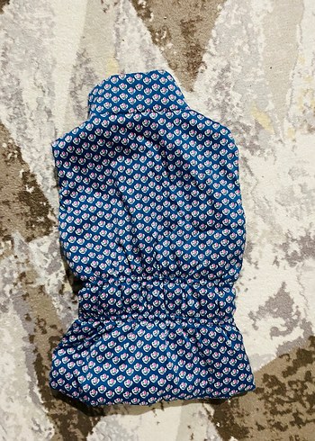 Erkek/ Kız  Çocuk Kapüşonlu Dinozor Desenli Mont - Görsel 4