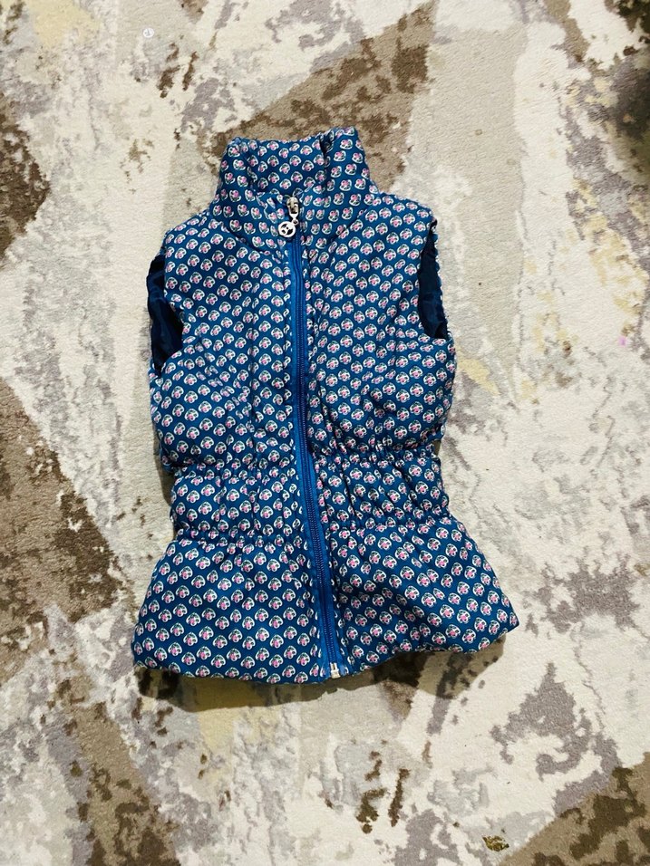 Erkek/ Kız  Çocuk Kapüşonlu Dinozor Desenli Mont - Görsel 3