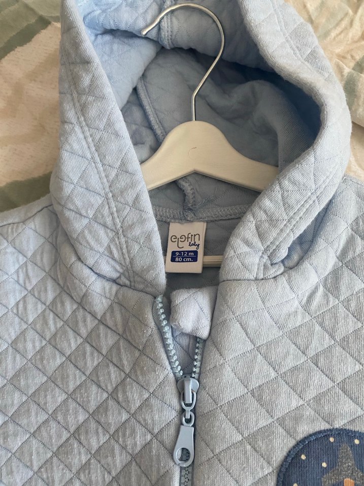 Açık mavi Fermuarlı Bebek Tulumu - Görsel 3