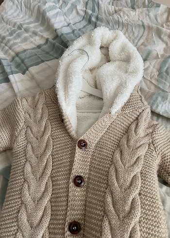 Örgü Kapüşonlu Bebek Tulumu - Görsel 2