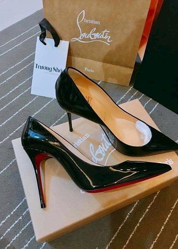 Kadın Siyah Rugan Stiletto Topuklu Ayakkabı