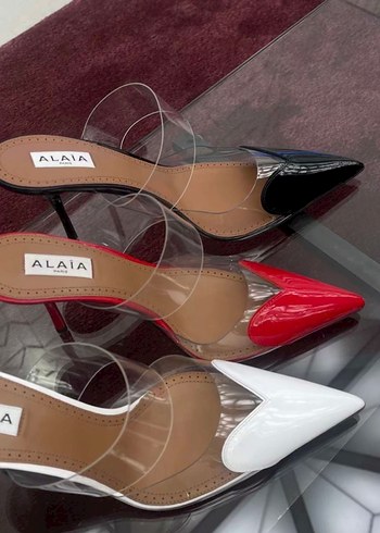 Bordo Rugan Stiletto Kadın Terlik - Görsel 2