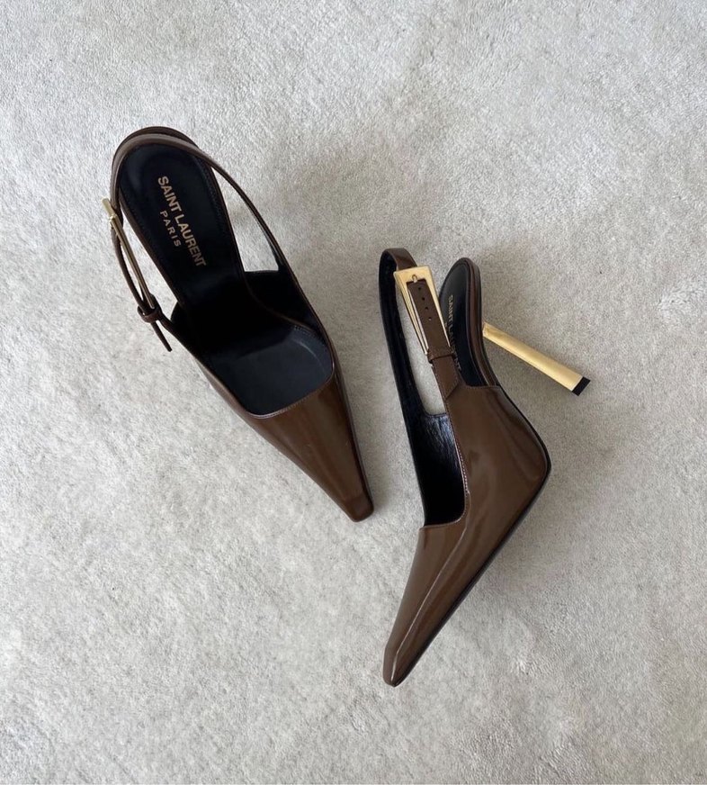 Kahverengi Tokalı Stiletto Kadın Topuklu Ayakkabı - Görsel 2