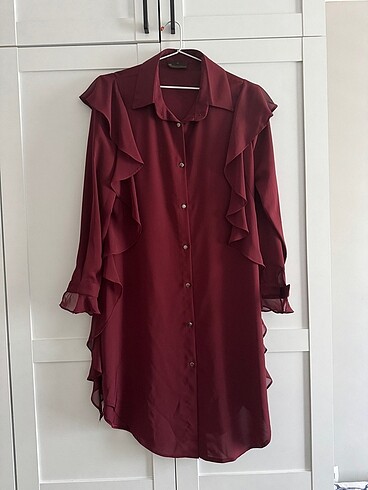l Beden Yazlık bordo tunik