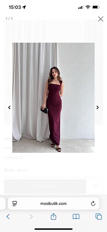 Maxi Boy Bordo Elbise