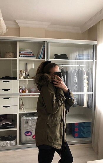 Zara haki Parka - Görsel 8