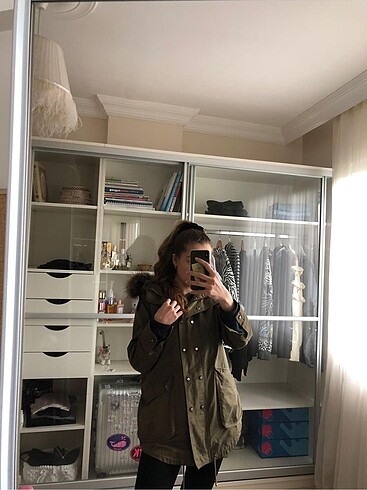 Zara haki Parka - Görsel 7