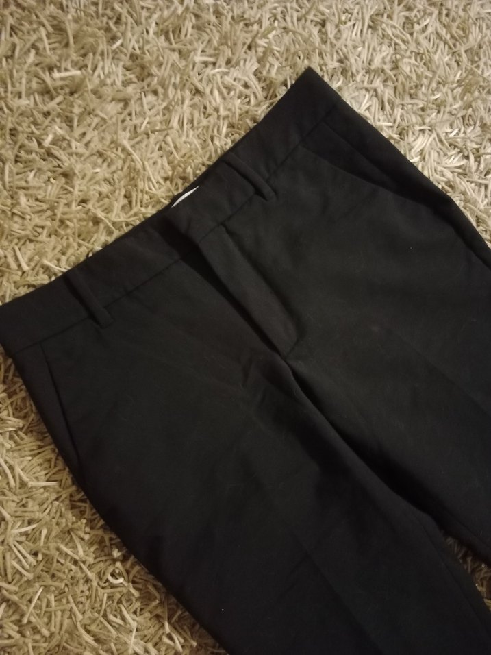 Kadın Siyah Kumaş Pantolon Midi Boy - Görsel 2