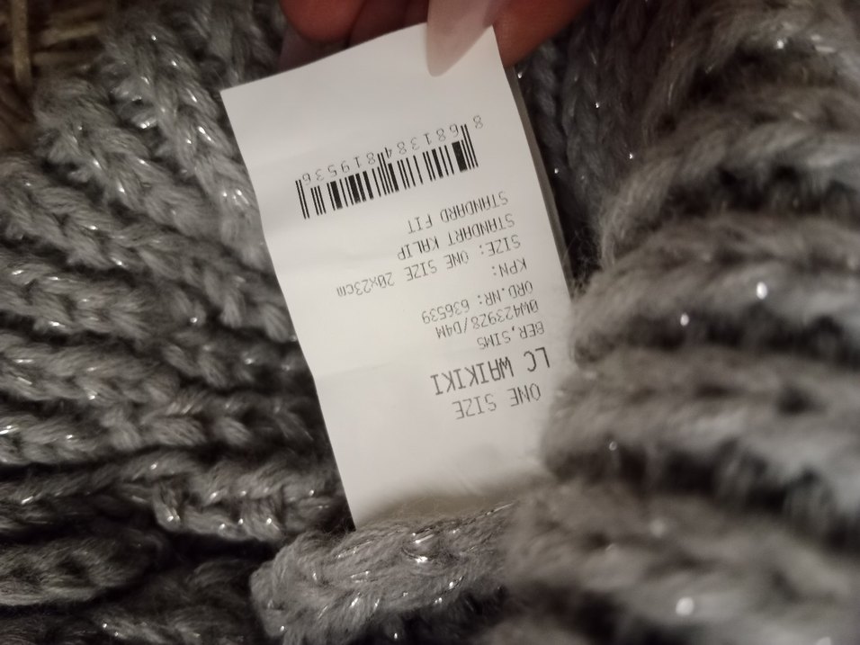 Gri Örgü Kadın Bere - Görsel 2