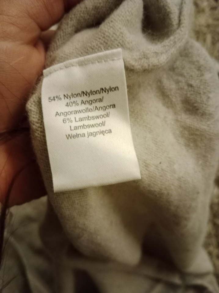 Bej Uzun Kollu angora Kadın Kazak - Görsel 4