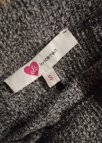 Bohem Gri Örgü Uzun Kadın Etek - Görsel 2