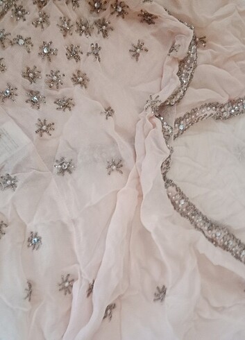 Taş boncuk detaylı kimono hırka bluz - Görsel 3