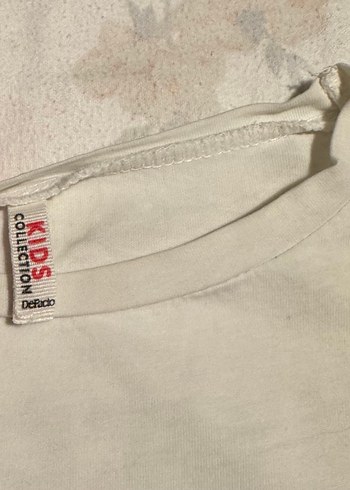 Kız Çocuk NASA Baskılı Beyaz Kısa Kollu Tişört - Görsel 3