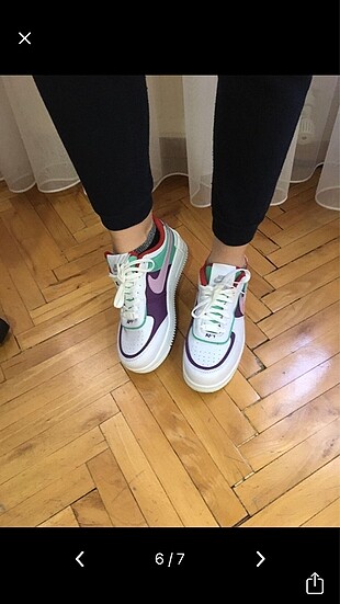 39 Beden Nike platform air force renkli düz sneaker ayakkabı