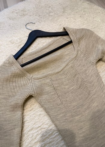 Uzun Kollu Triko Elbise - Görsel 2