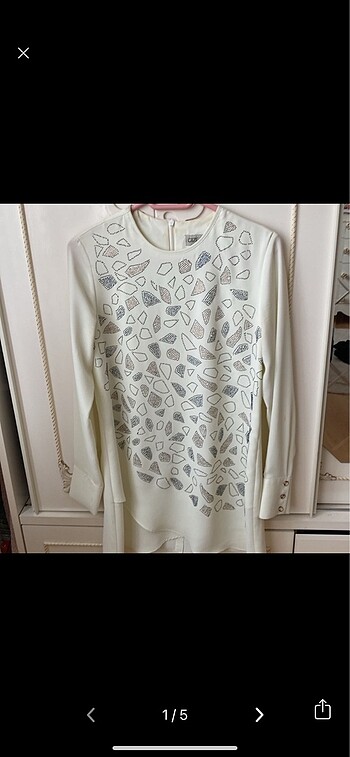 Krem tunik 38 beden