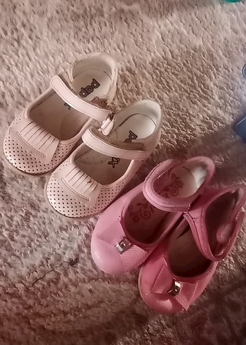 Pembe Kız Çocuk Babet Ayakkabı Fırfırlı - Görsel 2