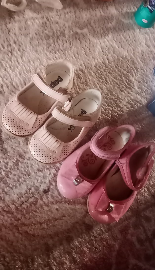 Pembe Kız Çocuk Babet Ayakkabı Fırfırlı - Görsel 2