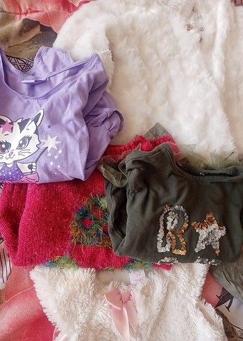 Pembe Düğmeli Bebek Kız Takımı - Görsel 5