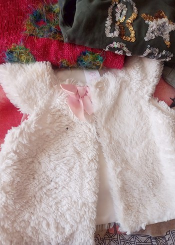 Pembe Düğmeli Bebek Kız Takımı - Görsel 6