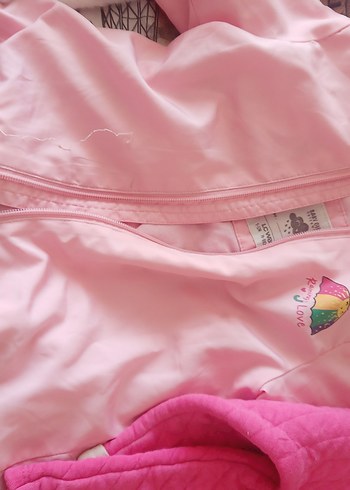 Pembe Düğmeli Bebek Kız Takımı - Görsel 8