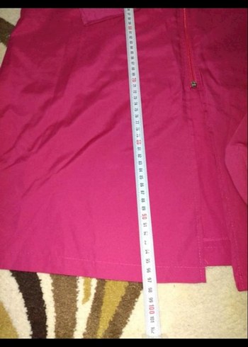 Pembe V Yakalı Uzun Kadın hasema - Görsel 5